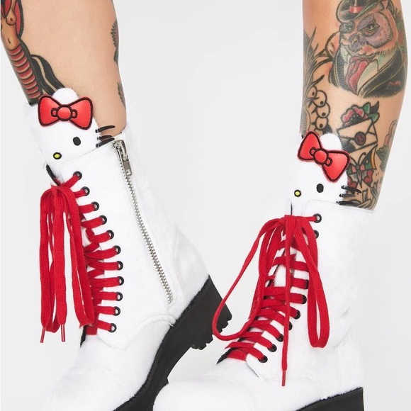 Rare: HELLO KITTY X DOLLS KILL boots ❤️ limited edition ❤️ NWT ❤️ NO LONGER SOLD - Picture 12 of 13